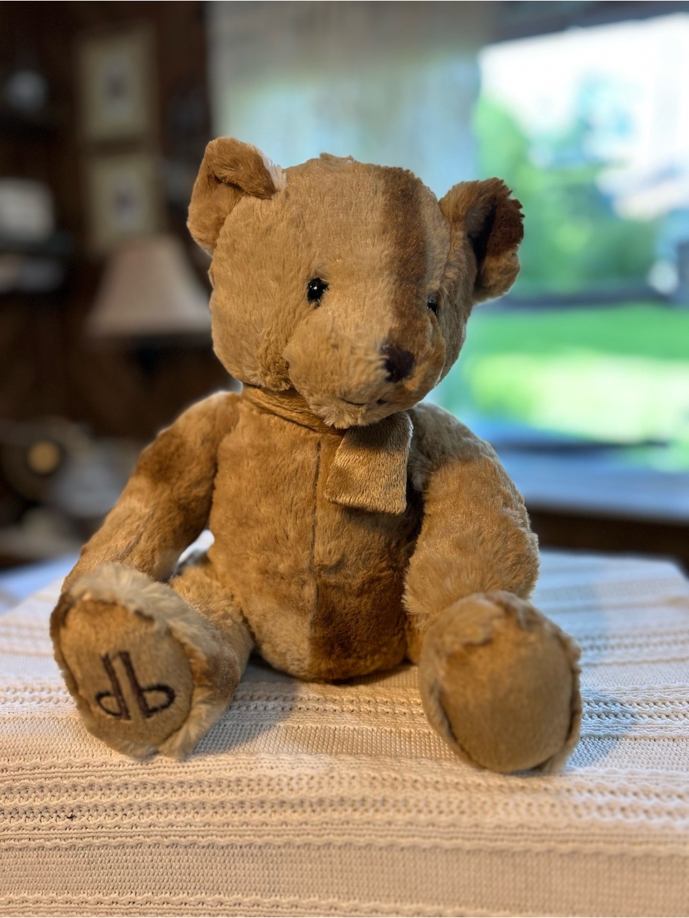 Authentic Dennis Basso Faux Fur Patchwork Teddy Bear with Matching Scarf (15")